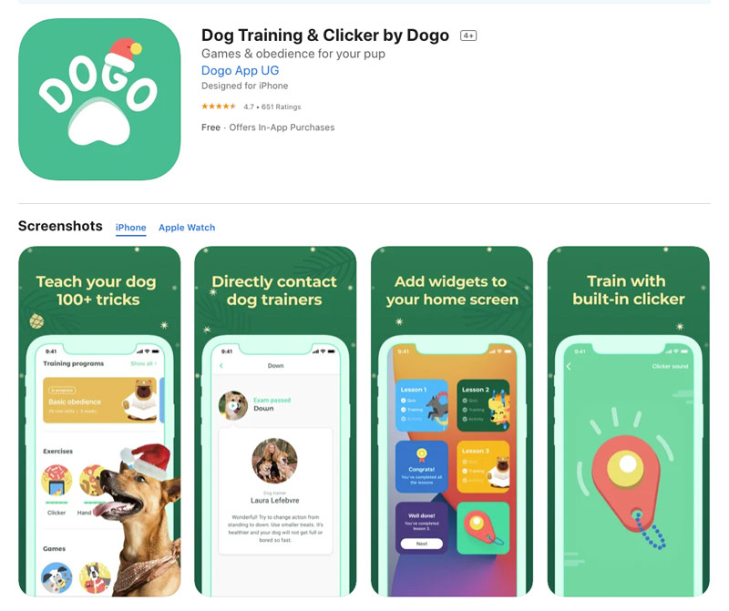 Dog Training and Clicker by Dogo app