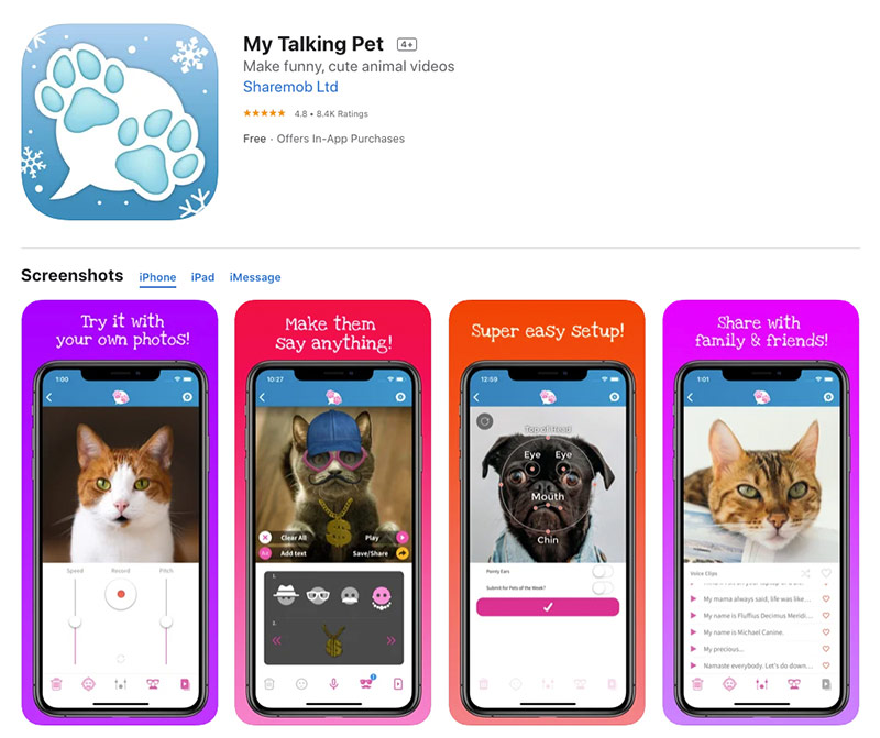 my talking pet app