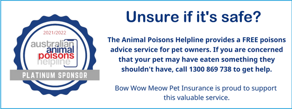 Dog cat pet poisoning help Bow Wow Meow